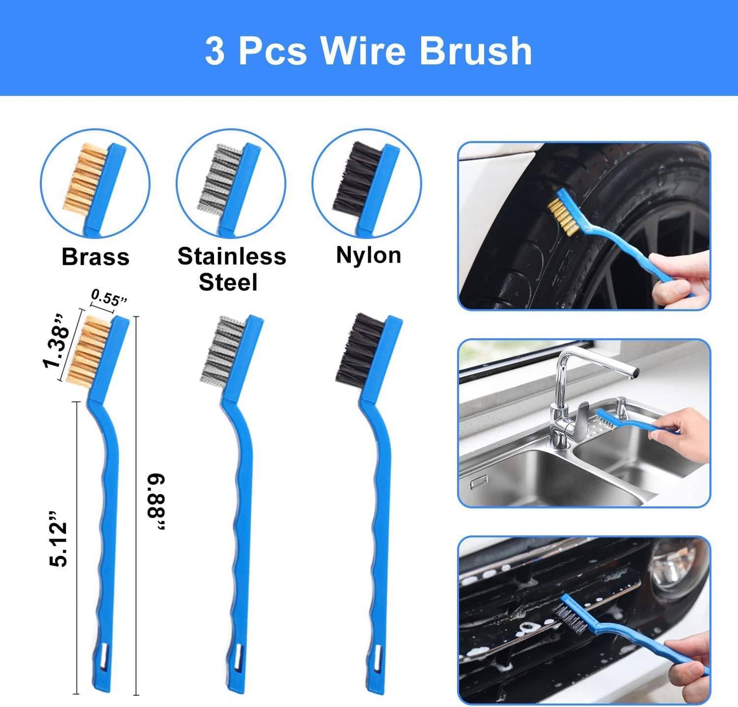 26Pcs Car Detailing Brush Set Drill Not Include