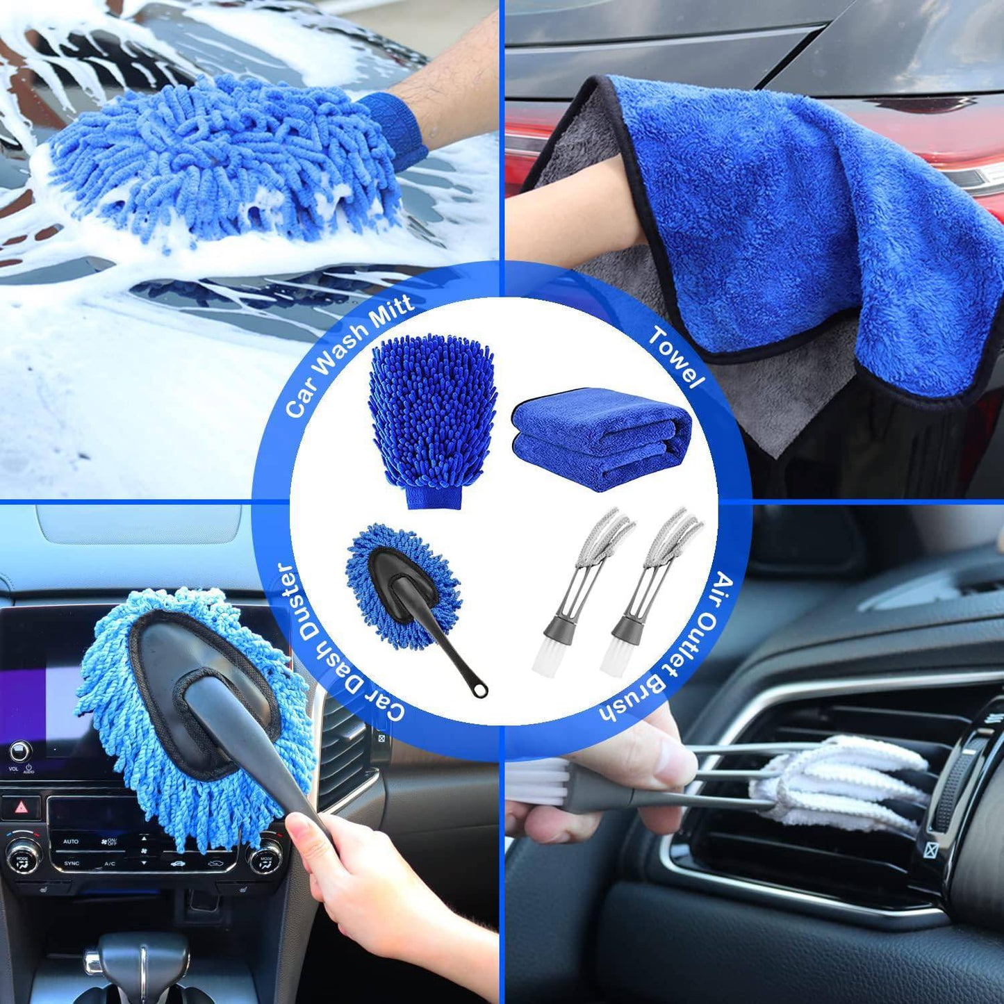 26Pcs Car Detailing Brush Set Drill Not Include